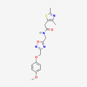 2-(2,4-dimethylthiazol-5-yl)-N-((3-((4-methoxyphenoxy)methyl)-1,2,4-oxadiazol-5-yl)methyl)acetamide