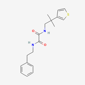 molecular formula C18H22N2O2S B2700407 N1-(2-methyl-2-(thiophen-3-yl)propyl)-N2-phenethyloxalamide CAS No. 2309799-22-0