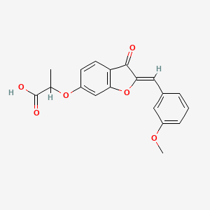 (Z)-2-((2-(3-methoxybenzylidene)-3-oxo-2,3-dihydrobenzofuran-6-yl)oxy)propanoic acid