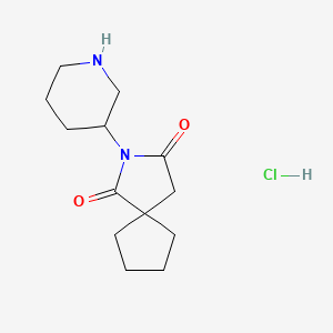 2-Piperidin-3-yl-2-azaspiro[4.4]nonane-1,3-dione;hydrochloride