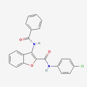 molecular formula C22H15ClN2O3 B2700439 3-苄酰胺-N-(4-氯苯基)-1-苯并呋喃-2-甲酰胺 CAS No. 160461-34-7