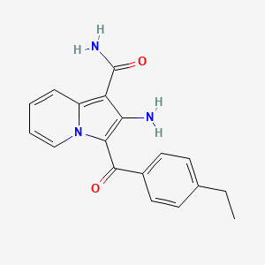 2-Amino-3-(4-ethylbenzoyl)indolizine-1-carboxamide