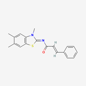 (Z)-N-(3,5,6-trimethylbenzo[d]thiazol-2(3H)-ylidene)cinnamamide