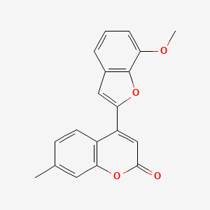 molecular formula C19H14O4 B2700446 4-(7-methoxy-1-benzofuran-2-yl)-7-methyl-2H-chromen-2-one CAS No. 583053-45-6