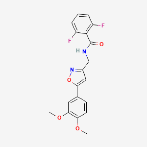 N-((5-(3,4-dimethoxyphenyl)isoxazol-3-yl)methyl)-2,6-difluorobenzamide