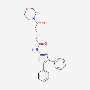 molecular formula C23H23N3O3S2 B2700448 N-(4,5-diphenylthiazol-2-yl)-2-((2-morpholino-2-oxoethyl)thio)acetamide CAS No. 681225-64-9