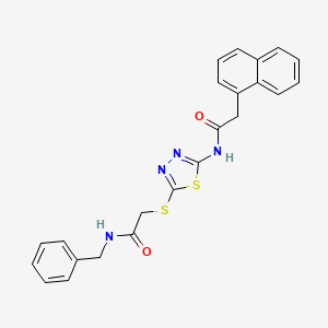 N-benzyl-2-((5-(2-(naphthalen-1-yl)acetamido)-1,3,4-thiadiazol-2-yl)thio)acetamide