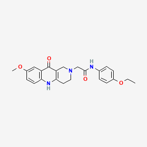 molecular formula C23H25N3O4 B2700459 N-(4-ethoxyphenyl)-2-(8-methoxy-10-oxo-3,4-dihydrobenzo[b][1,6]naphthyridin-2(1H,5H,10H)-yl)acetamide CAS No. 1226454-01-8