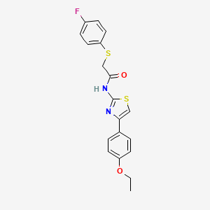 N-(4-(4-ethoxyphenyl)thiazol-2-yl)-2-((4-fluorophenyl)thio)acetamide