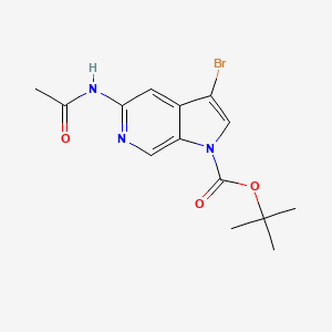 Tert-butyl 5-acetamido-3-bromo-pyrrolo[2,3-c]pyridine-1-carboxylate