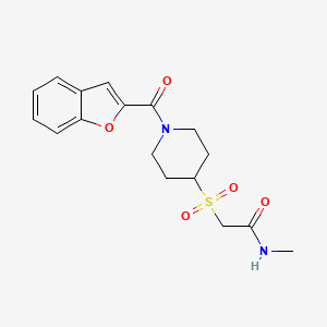 2-((1-(benzofuran-2-carbonyl)piperidin-4-yl)sulfonyl)-N-methylacetamide