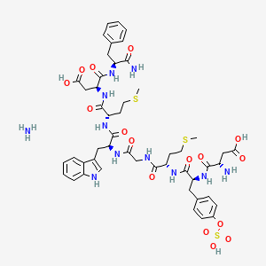 molecular formula C49H65N11O16S3 B2700472 Sincalide (ammonium) CAS No. 70706-98-8