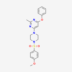 4-(4-((4-Methoxyphenyl)sulfonyl)piperazin-1-yl)-2-methyl-6-phenoxypyrimidine