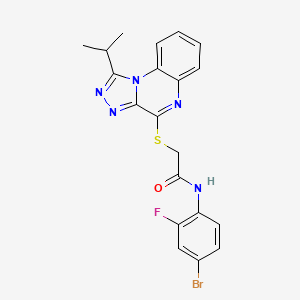 N-(4-bromo-2-fluorophenyl)-2-((1-isopropyl-[1,2,4]triazolo[4,3-a]quinoxalin-4-yl)thio)acetamide