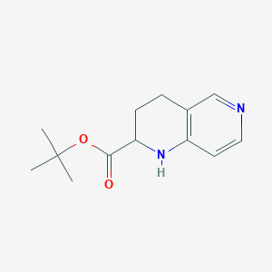 molecular formula C13H18N2O2 B2700523 Tert-butyl 1,2,3,4-tetrahydro-1,6-naphthyridine-2-carboxylate CAS No. 2248256-90-6