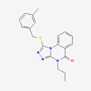 molecular formula C20H20N4OS B2700526 1-[(3-methylbenzyl)thio]-4-propyl[1,2,4]triazolo[4,3-a]quinazolin-5(4H)-one CAS No. 919878-25-4