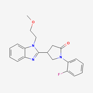 molecular formula C20H20FN3O2 B2700527 1-(2-fluorophenyl)-4-[1-(2-methoxyethyl)-1H-benzimidazol-2-yl]pyrrolidin-2-one CAS No. 915188-20-4