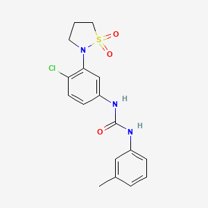 1-(4-Chloro-3-(1,1-dioxidoisothiazolidin-2-yl)phenyl)-3-(m-tolyl)urea