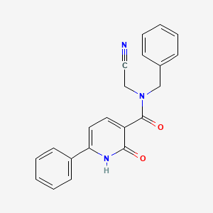 molecular formula C21H17N3O2 B2700563 N-benzyl-N-(cyanomethyl)-2-oxo-6-phenyl-1,2-dihydropyridine-3-carboxamide CAS No. 1280926-65-9