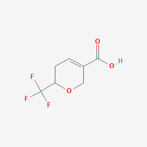 molecular formula C7H7F3O3 B2700565 2-(Trifluoromethyl)-3,6-dihydro-2H-pyran-5-carboxylic acid CAS No. 2580191-49-5
