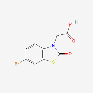 molecular formula C9H6BrNO3S B2700597 (6-bromo-2-oxo-1,3-benzothiazol-3(2H)-yl)acetic acid CAS No. 101774-29-2