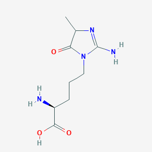 molecular formula C9H16N4O3 B2700602 (2S)-2-Amino-5-(2-amino-4-methyl-5-oxo-4H-imidazol-1-yl)pentanoic acid CAS No. 1596174-76-3