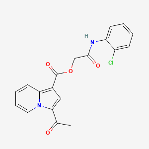 molecular formula C19H15ClN2O4 B2700624 [(2-chlorophenyl)carbamoyl]methyl 3-acetylindolizine-1-carboxylate CAS No. 899725-07-6