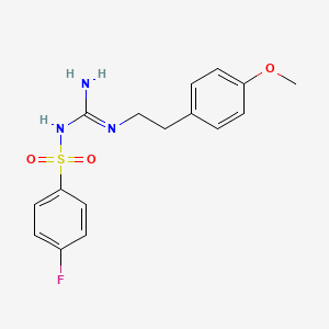 B2700671 1-(4-Fluorophenyl)sulfonyl-2-[2-(4-methoxyphenyl)ethyl]guanidine CAS No. 869075-39-8
