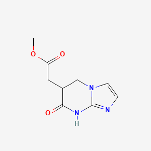 molecular formula C9H11N3O3 B2700700 Methyl 2-(7-oxo-6,8-dihydro-5H-imidazo[1,2-a]pyrimidin-6-yl)acetate CAS No. 2416234-51-8