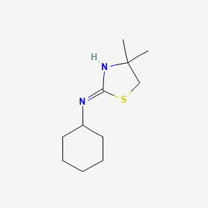 molecular formula C11H20N2S B2700716 N-cyclohexyl-4,4-dimethyl-4,5-dihydro-1,3-thiazol-2-amine CAS No. 284665-65-2