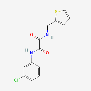 molecular formula C13H11ClN2O2S B2700724 N'-(3-chlorophenyl)-N-[(thiophen-2-yl)methyl]ethanediamide CAS No. 898348-47-5