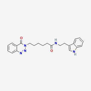 molecular formula C23H25N5O2 B2700731 N-[2-(1H-indol-3-yl)ethyl]-6-(4-oxo-1,2,3-benzotriazin-3(4H)-yl)hexanamide CAS No. 422531-76-8