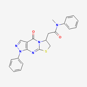 N-methyl-2-(4-oxo-1-phenyl-1,4,6,7-tetrahydropyrazolo[3,4-d]thiazolo[3,2-a]pyrimidin-6-yl)-N-phenylacetamide