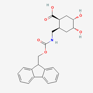(1S,2R,4R,5S)-2-[(9H-Fluoren-9-ylmethoxycarbonylamino)methyl]-4,5-dihydroxycyclohexane-1-carboxylic acid