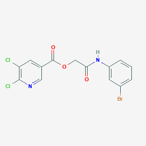 [2-(3-Bromoanilino)-2-oxoethyl] 5,6-dichloropyridine-3-carboxylate
