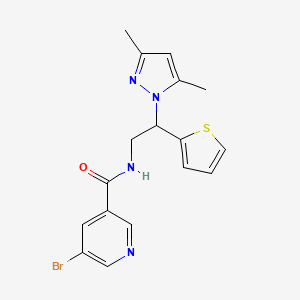 5-bromo-N-(2-(3,5-dimethyl-1H-pyrazol-1-yl)-2-(thiophen-2-yl)ethyl)nicotinamide