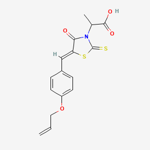 (Z)-2-(5-(4-(allyloxy)benzylidene)-4-oxo-2-thioxothiazolidin-3-yl)propanoic acid