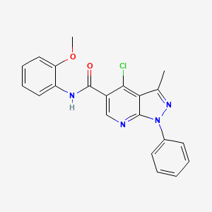 4-chloro-N-(2-methoxyphenyl)-3-methyl-1-phenyl-1H-pyrazolo[3,4-b]pyridine-5-carboxamide