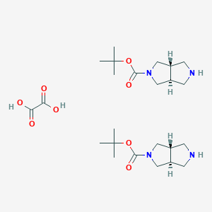 molecular formula C24H42N4O8 B2700844 tert-Butyl (3aS,6aS)-rel-octahydropyrrolo[3,4-c]pyrrole-2-carboxylate hemioxalate CAS No. 1818847-81-2
