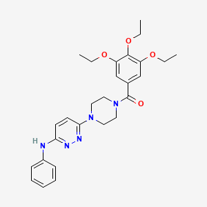 molecular formula C27H33N5O4 B2700848 N-phenyl-6-[4-(3,4,5-triethoxybenzoyl)piperazin-1-yl]pyridazin-3-amine CAS No. 898434-47-4