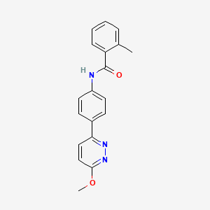 molecular formula C19H17N3O2 B2700862 N-[4-(6-methoxypyridazin-3-yl)phenyl]-2-methylbenzamide CAS No. 899746-69-1