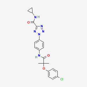 2-(4-(2-(4-chlorophenoxy)-2-methylpropanamido)phenyl)-N-cyclopropyl-2H-tetrazole-5-carboxamide