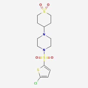 4-(4-((5-chlorothiophen-2-yl)sulfonyl)piperazin-1-yl)tetrahydro-2H-thiopyran 1,1-dioxide