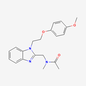 molecular formula C20H23N3O3 B2700889 N-({1-[2-(4-methoxyphenoxy)ethyl]-1H-1,3-benzodiazol-2-yl}methyl)-N-methylacetamide CAS No. 924820-06-4