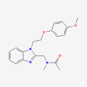 N-({1-[2-(4-methoxyphenoxy)ethyl]-1H-benzimidazol-2-yl}methyl)-N-methylacetamide
