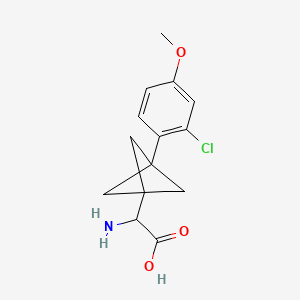 2-Amino-2-[3-(2-chloro-4-methoxyphenyl)-1-bicyclo[1.1.1]pentanyl]acetic acid
