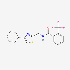 N-((4-cyclohexylthiazol-2-yl)methyl)-2-(trifluoromethyl)benzamide