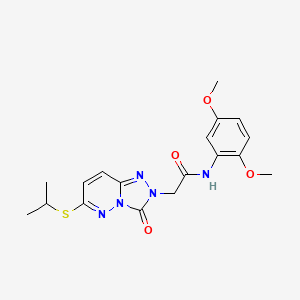 molecular formula C18H21N5O4S B2700919 N-(2,5-dimethoxyphenyl)-2-[3-oxo-6-(propan-2-ylsulfanyl)-2H,3H-[1,2,4]triazolo[4,3-b]pyridazin-2-yl]acetamide CAS No. 1040670-98-1