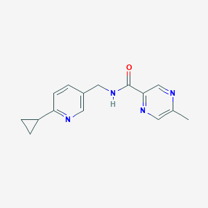 molecular formula C15H16N4O B2700937 N-[(6-cyclopropylpyridin-3-yl)methyl]-5-methylpyrazine-2-carboxamide CAS No. 2309551-14-0