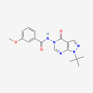 molecular formula C17H19N5O3 B2700946 N-(1-(tert-butyl)-4-oxo-1H-pyrazolo[3,4-d]pyrimidin-5(4H)-yl)-3-methoxybenzamide CAS No. 899995-24-5
